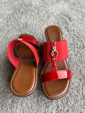 Italian Shoemakers Wedge Sandal New 6 1/2